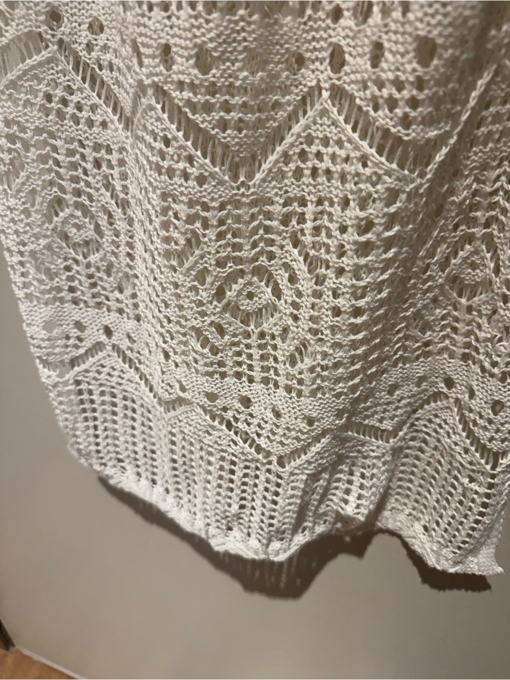 White Crochet Knit Beach Slip Dress - Picture 4 of 4
